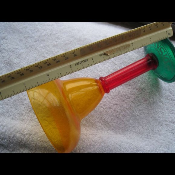 5 DiSarita DiSaranno Amaretto Originale Orange Green Red Plastic Margarita Glass - Picture 6 of 13